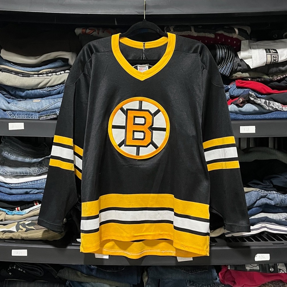 CCM Black and Yellow Boston Bruins Hockey Jersey